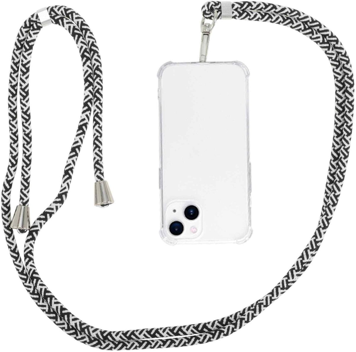 Dailygoods- Telefoonkoord verstelbaar - Universeel - Telefoonkoord voor smartphones - Antislip - Duurzaam - Vochtbestendig polyester - Telefoonketting