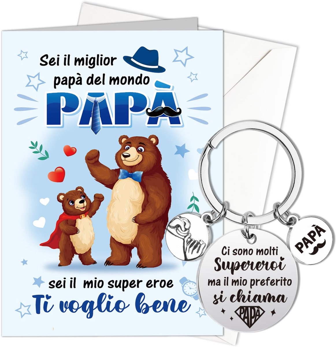 Dailygoods- Vaderdagkaarten met envelop - Felicitatiekaarten verjaardag - Cadeau-ideeën voor papa - Cadeaus voor Vaderdag - Pausdagcadeau - Uniek ontwerp