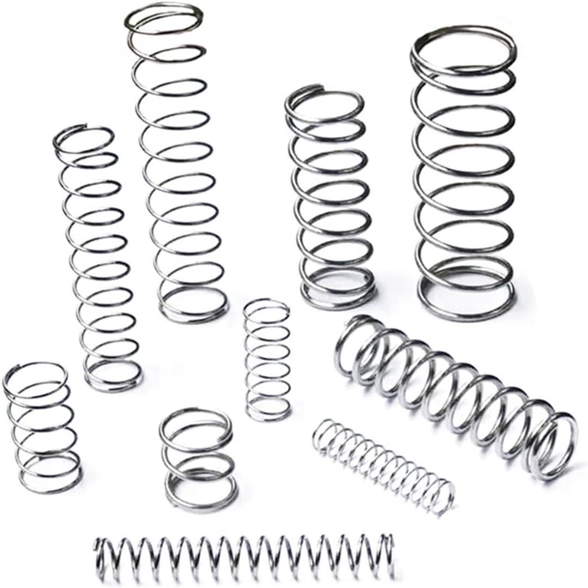 Kleine Drukveren - Metaalveer Set - Apparaten Reparatie - Roestvrij Staal - 20 Stuks 0.8mm - Zilverkleurig
