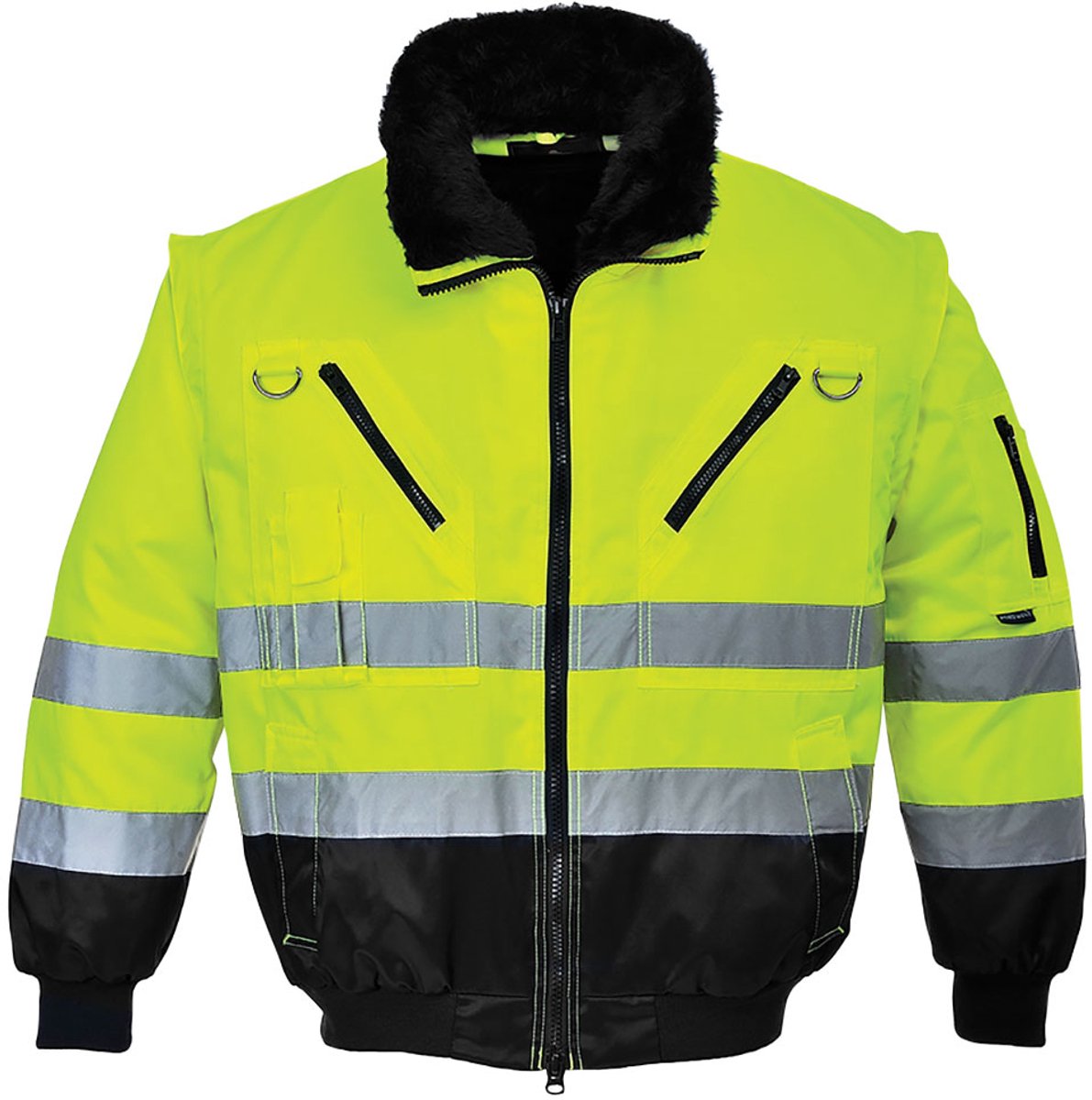 Portwest Hi-Vis 3-in-1 Pilotjack PJ50 Zwart