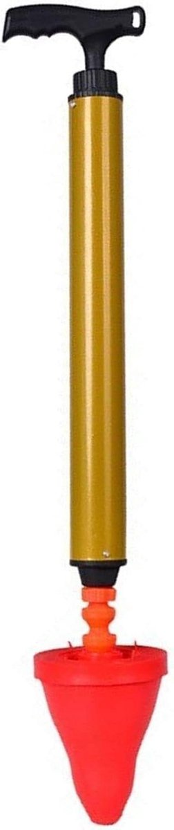 Toilet Plunjer - Ontstoppingsgereedschap - Afvoer Ontstoppen - Roestvrij Staal - 62 cm Lengte - Zwart