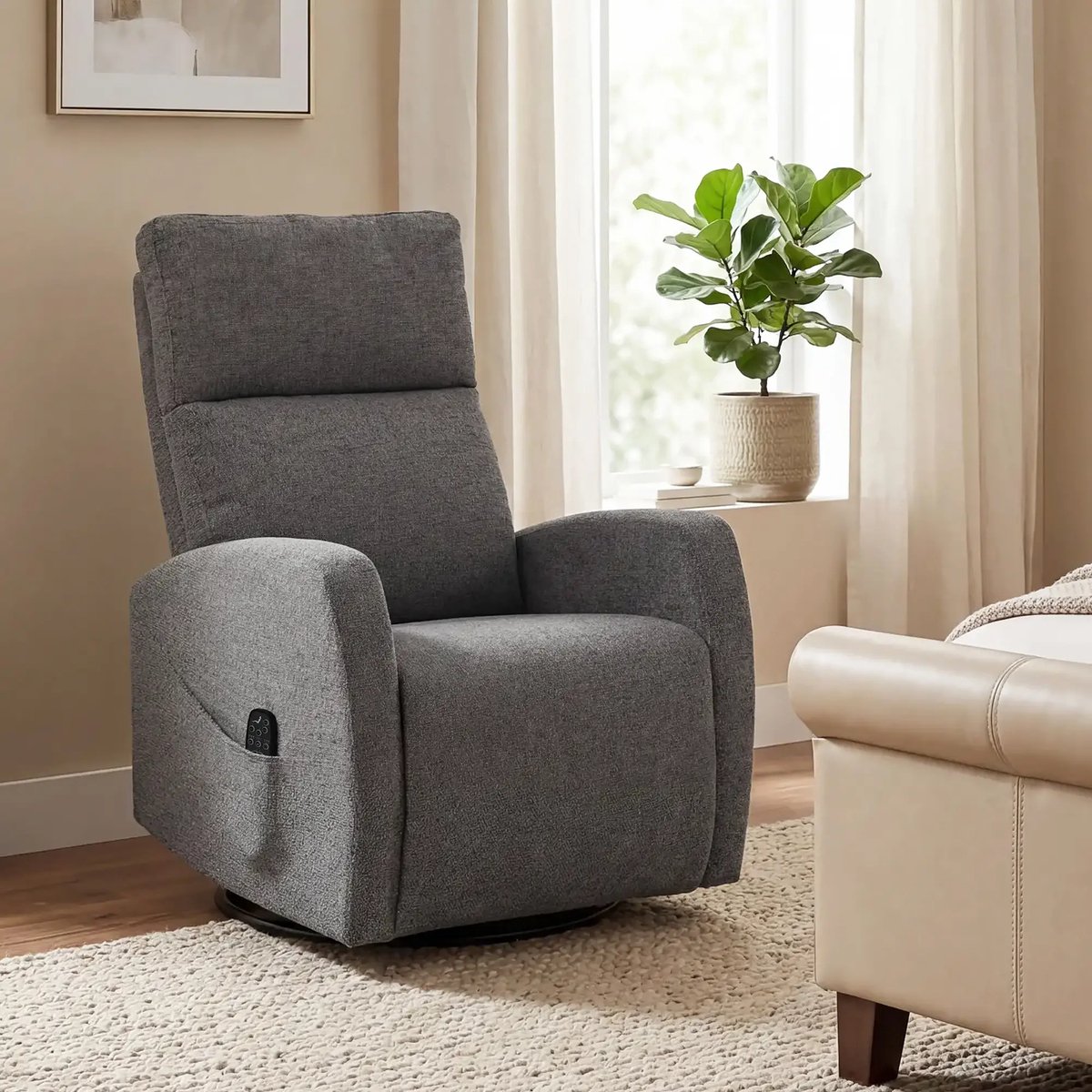 Relaxfauteuil - Relaxzetel - Massagestoel - Relaxstoel - Fauteuil - Stoel - Met armleuning - Voor één Persoon - Donkergrijs – foto 7