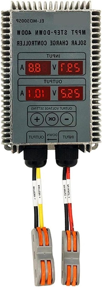 Zonne Opladen Controller - MPPT Lader - Batterij Beheer - Real-time Tracking - 10-30V Uitgang - Zilver