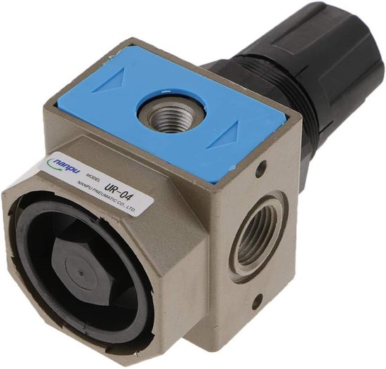 Compressor Drukregelaar - Ventiel Schakelaar - Lucht Drukken - Met Manometer - UR-04 - Zilverkleurig — afbeelding 4
