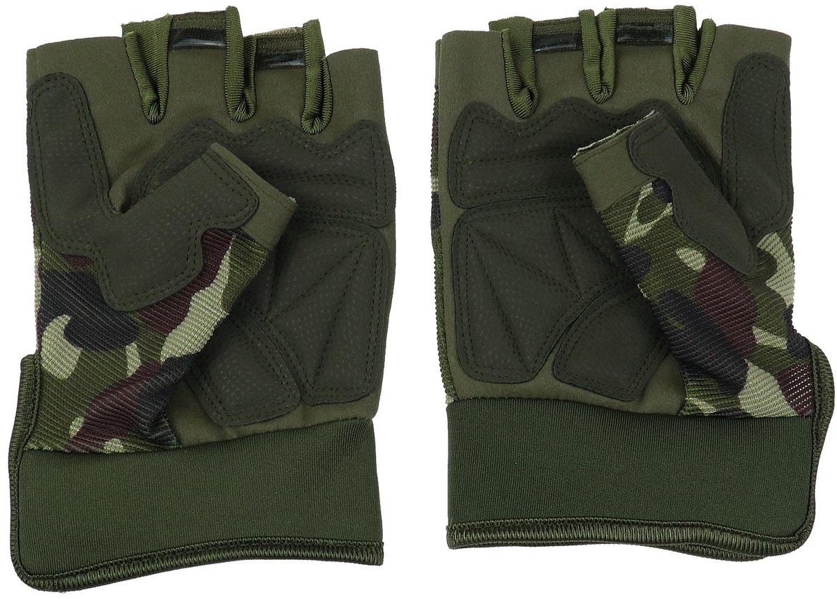 Dailygoods- Vingerloze Motorhandschoenen Antislip - Outdoor Sporthandschoenen - Halve Vinger - Unisex - Slijtvast - Palmomtrek 22,9-24,1 cm - Handschoenen