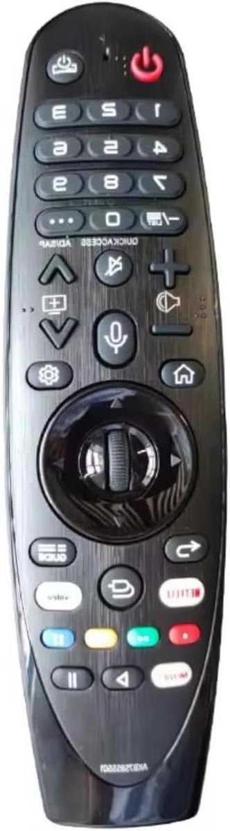 Universele Afstandsbediening - Smart TV Controle - TV Bediening - Spraakfunctie Ingebouwd - 25 x 5 x 25 cm - Zwart