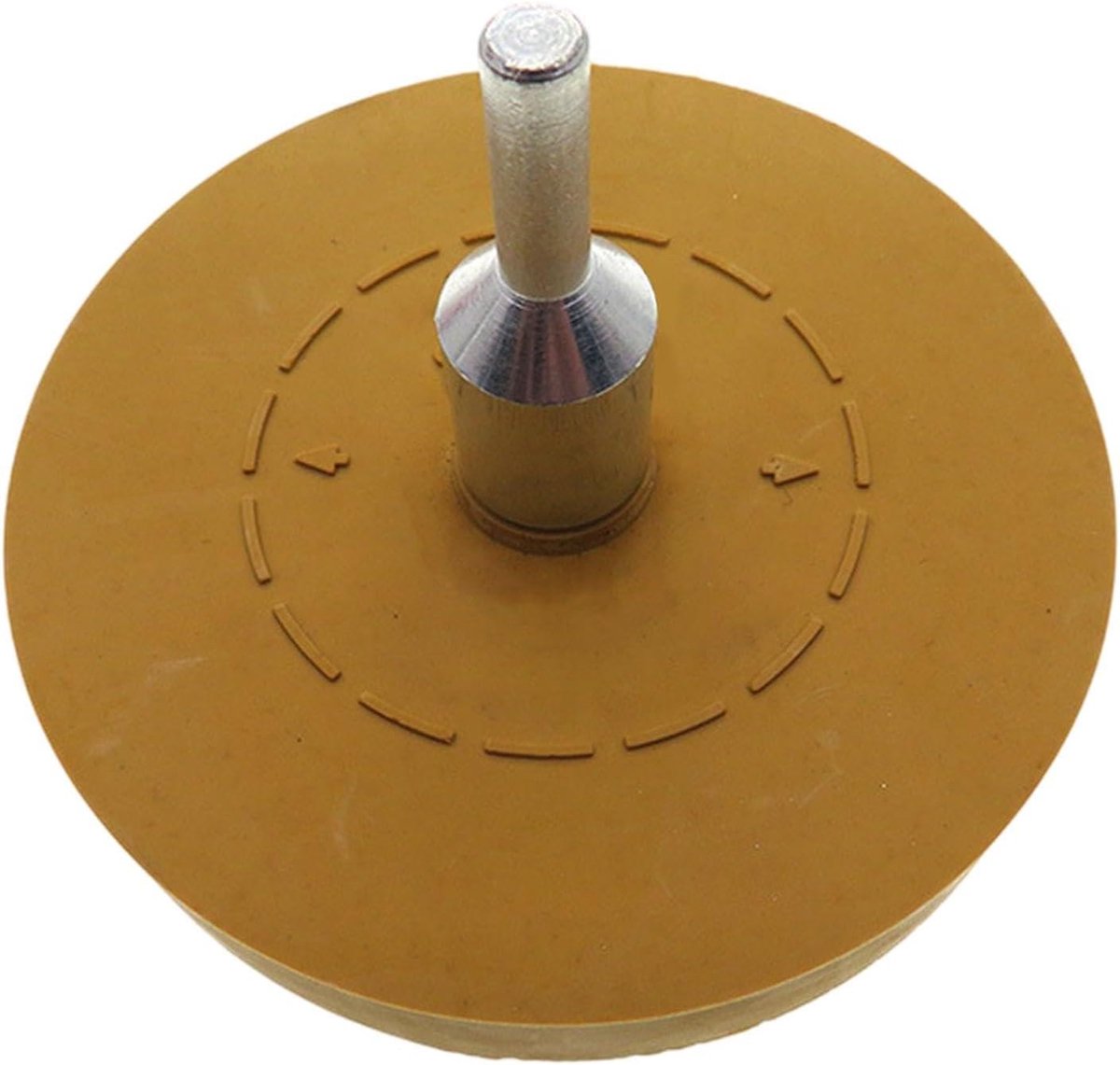 Stickerverwijderaar Gumwiel - Rubberen Wiel - Autolak Reinigen - Veilig voor Lak - 8.8x8.8cm - Grijs