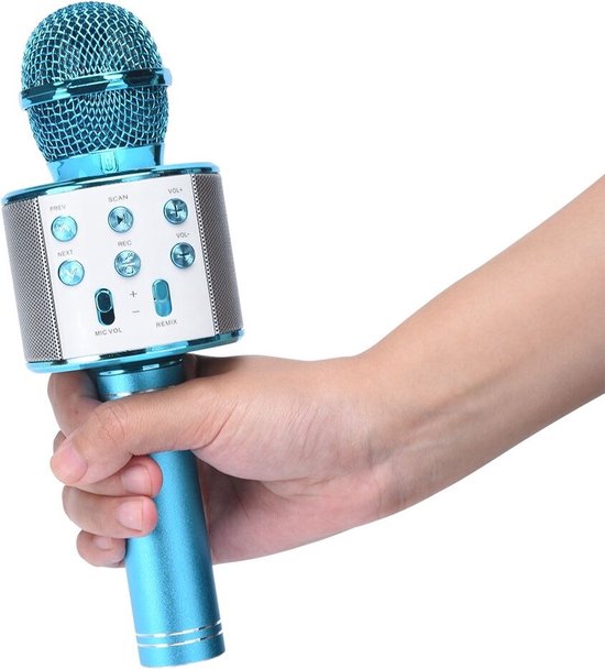 Karaoke Microfoon - Draadloze microfoon - Bluetooth - Blauw - Karaoke - CHPN — afbeelding 2