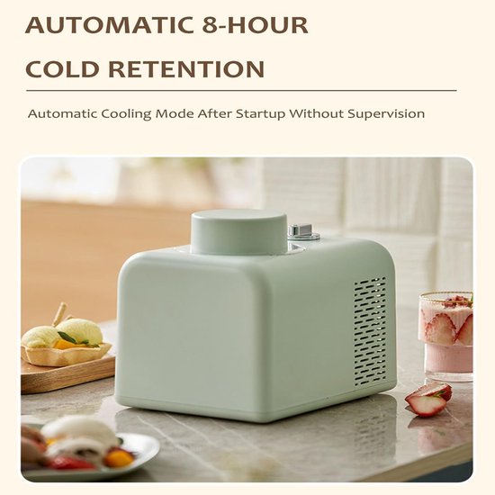 IJsmachine - Zelfgemaakt IJs - Desserts Maken - Automatische Koeling - 500 ml - Wit — afbeelding 3