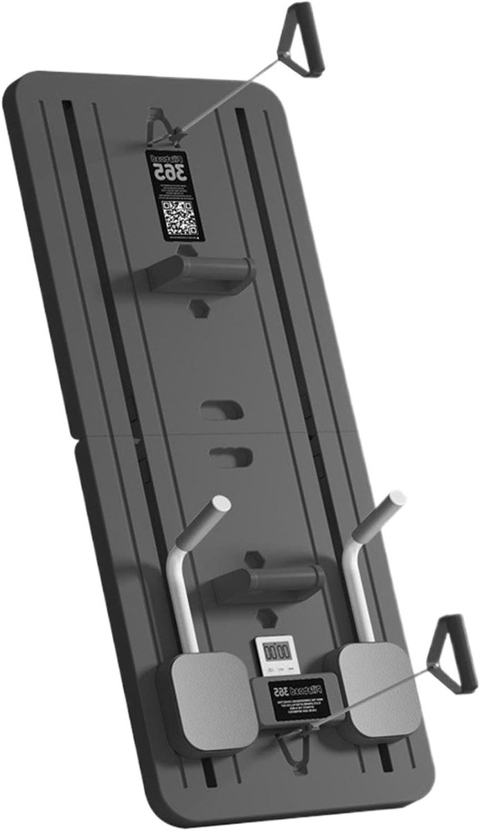 Pilates Board - Buikspiertrainer AB trainer - Kerntraining Fitness - Automatische Rebound - 106 x 41 cm - Donkergrijs