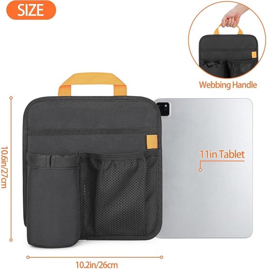 Strandstoel Organizer - Stoel Tas - Outdoor Ontspanning - Multifunctionele Houder - 30x26 cm - Zwart — afbeelding 4