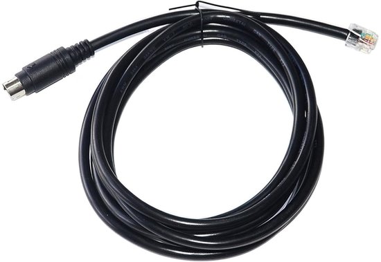Verbindingskabel - Adapterkabel - Sim Racing - Mini Din naar RJ12 - 2 Meter - Zwart — afbeelding 4