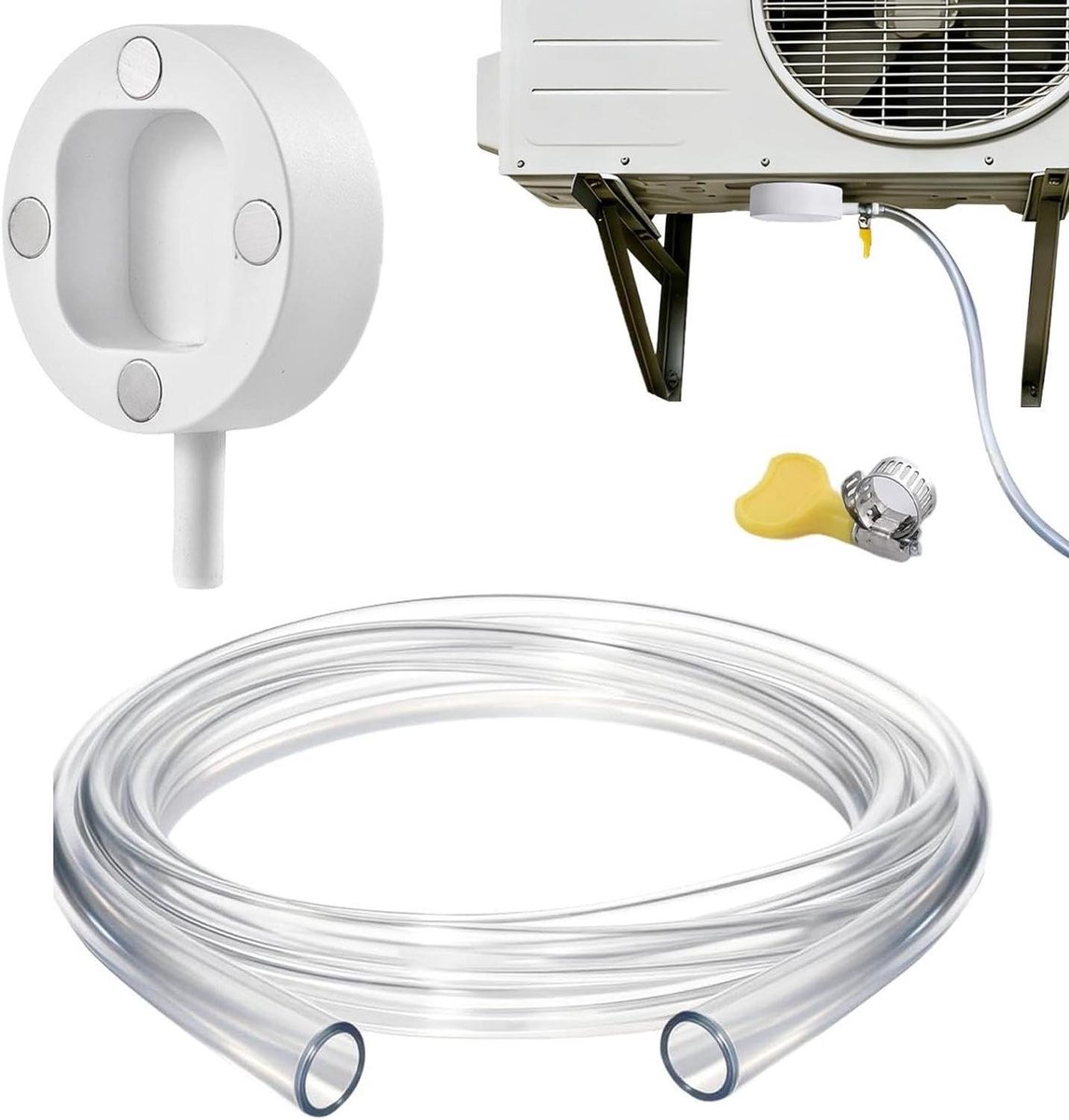 Afvoerslang Airco - Condensafvoer Slang - Water Afvoeren - Magnetische Bevestiging - 36 Meter - Transparant