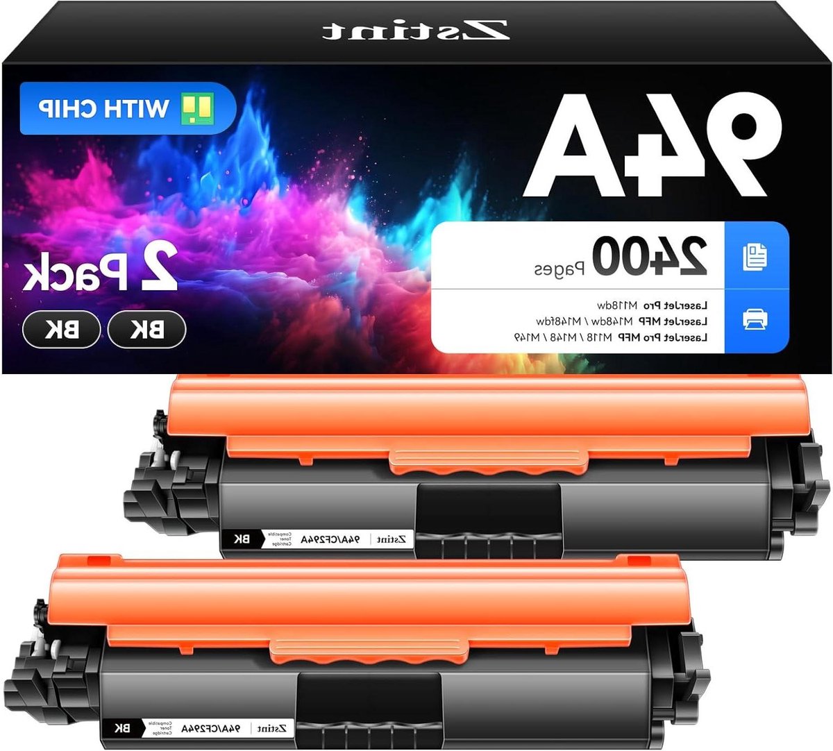 Tonercartridge 94A - Toner Zwart - Printen - Met Chip - 2-Pack - Zwart