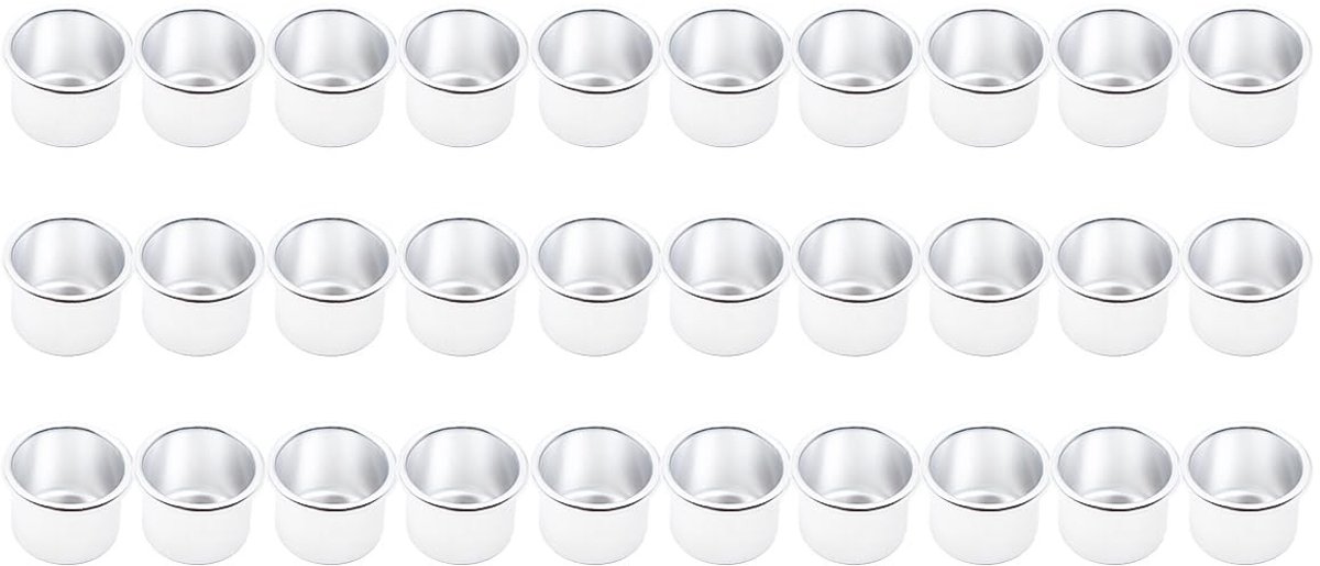 Dailygoods- Kaarsenhouder 30 stuks - Creatieve Bekerhouders - Zilveren Kandelaar - Taps Toelopende Decoratie - Perfect voor Bruiloften/Festivals