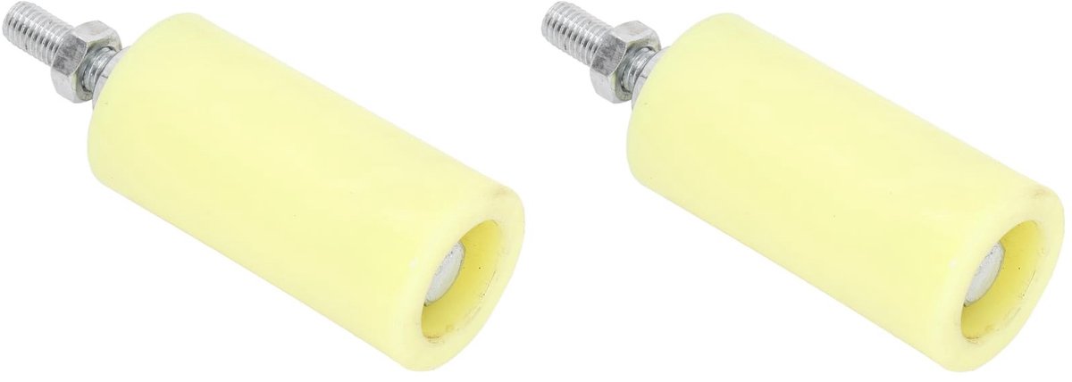 Dailygoods- Schuifdeurpalen 2 Stuks - Geleidingswielen - Robuust Nylon - Hefrol - Steunmontagerol - 100 mm Werklengte - Flexibele Installatieopties - Schuifpoortrollen
