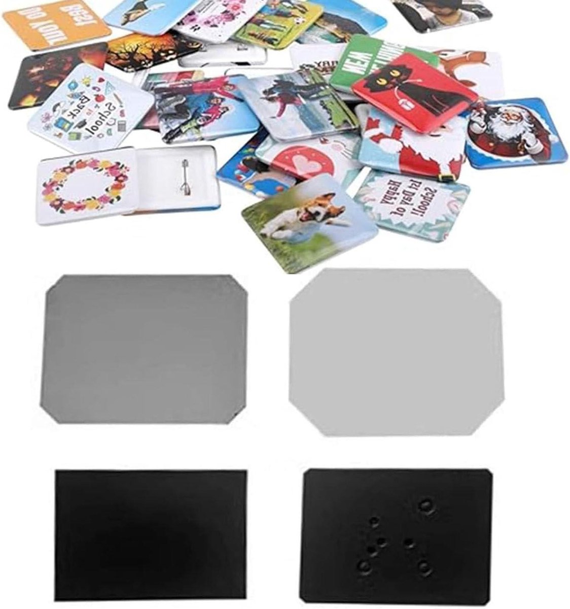 DIY Foto Magneet Maker Benodigdheden voor Koelkast, Crafting Vierkante Foto Magneten, Essentiële Verbruiksartikelen voor Knoppers Machine