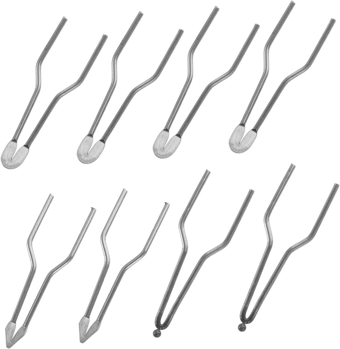 Houtbrand Pen Tips - Pyrografie Accessoires - Creatieve Projecten - Duurzaam en Compact - 8 Stuks - Zilver