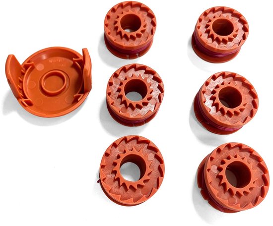6-pack reservespoelen met trimmerdraad Geschik voor Worx WA0010 grastrimmer van Merkloos	 — afbeelding 3