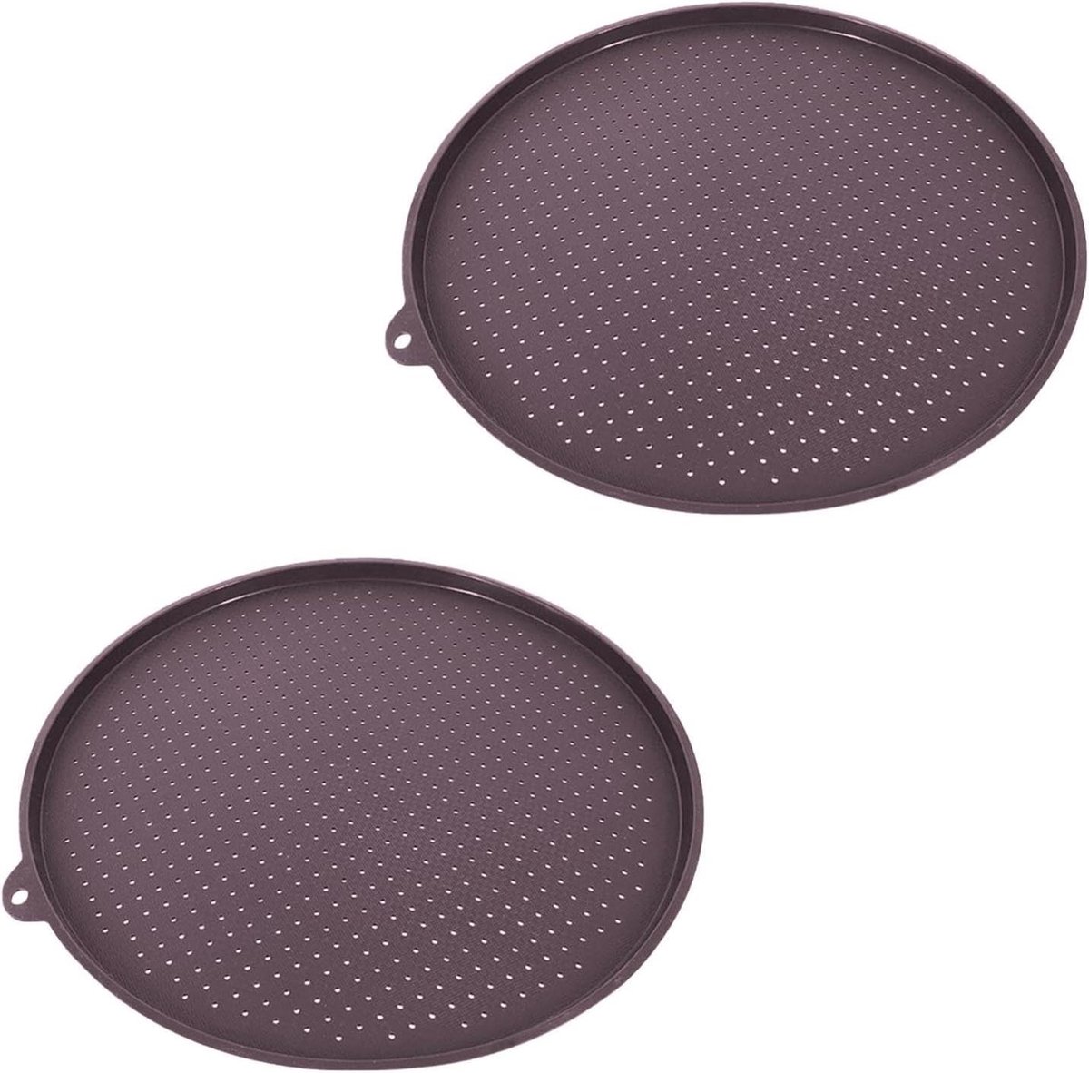 Pizzaplaat Rond Bakplaat Siliconen Knapperige Pizza Geperforeerd Ontwerp 345 cm Zwart