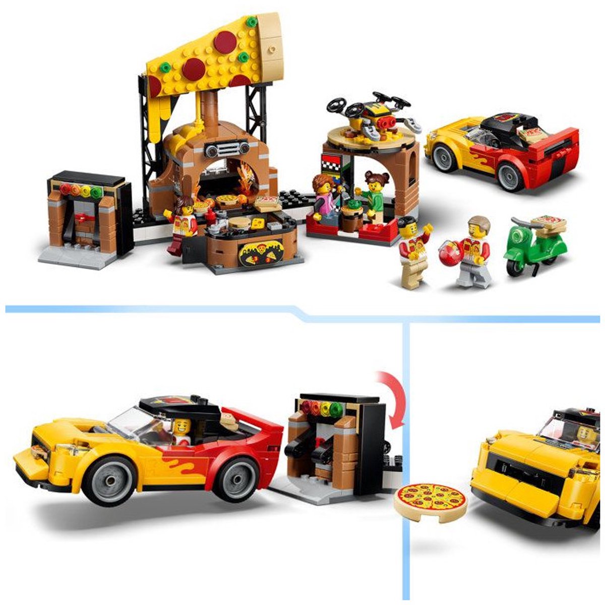 LEGO City Pizzacentrale met Voertuigen Pizza Speelgoed voor Kinderen 60496 — afbeelding 8