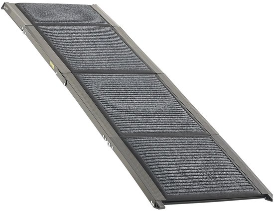 HHHK - Hondenloopplank - Loopplank - Opvouwbare Hondentrap - 160x44cm - Zwart - Antislip - Loopplank Hond - 110kg - Inklapbaar