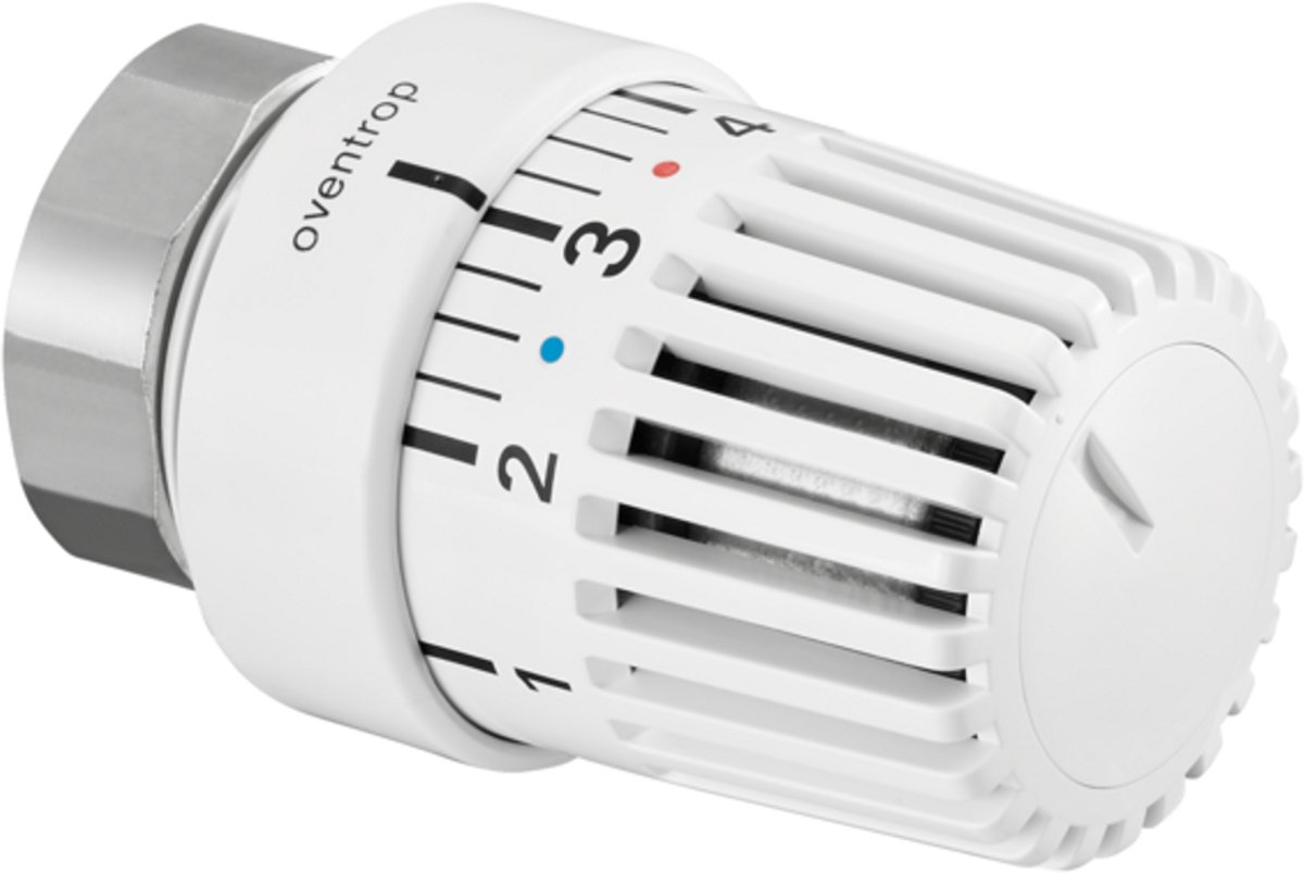 OVENTROP Speciale thermostaat Uni LO M 38 x 1,5, 7-28 C, 0 * 1-5, vloeistof-sensor, wit, passend voor Oreg (Ondal) thermostaatventielen, 1616500