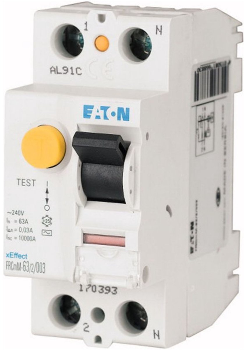 Eaton Y7-167119 FRCMM-25/2/003-G/A-NA Aardlekschakelaar 2-fasig G/A 25 A 0.003 A