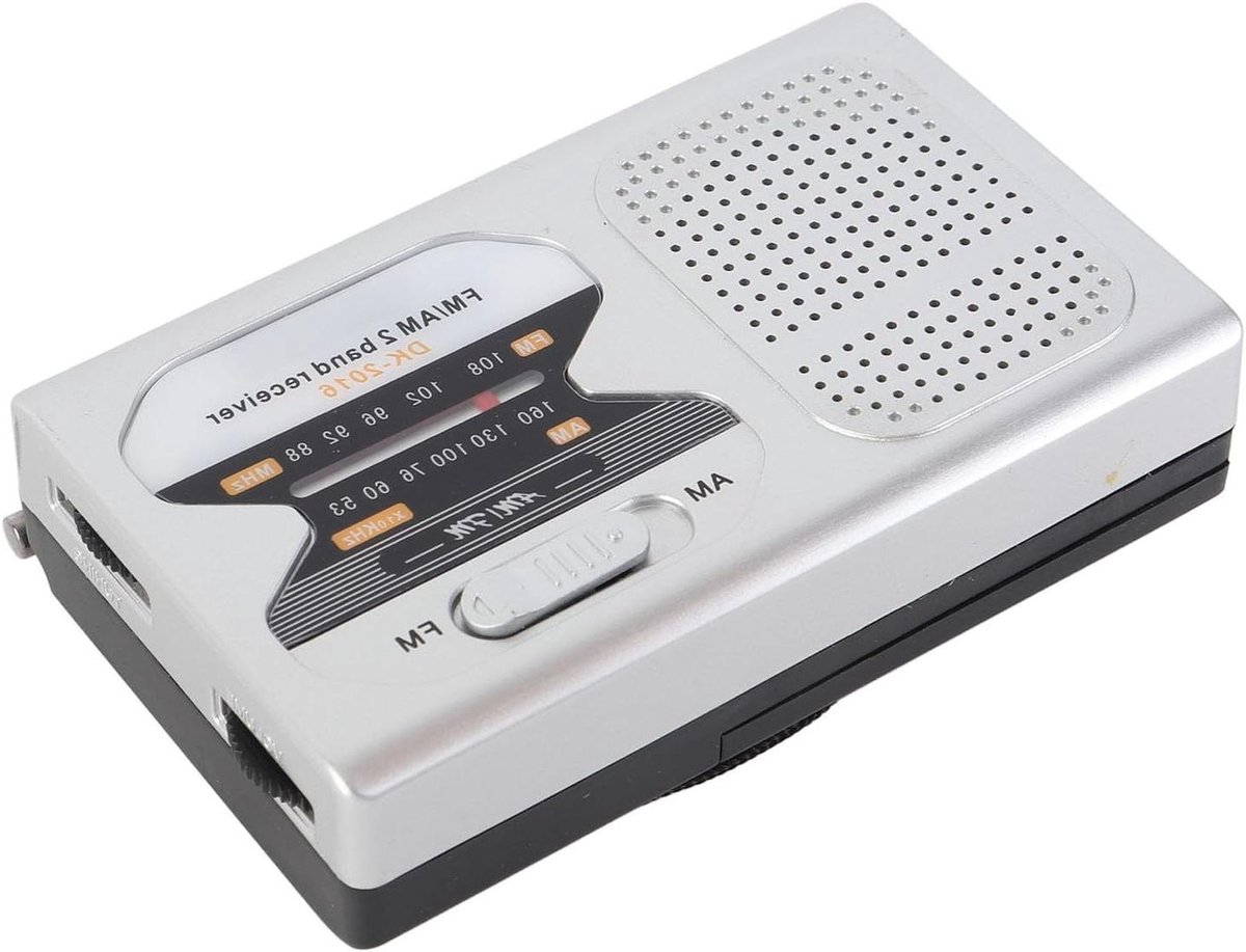 Draagbare Radio - AM FM Radio - Muziek Luisteren - Compact Ontwerp - 11 x 6 x 3 cm - Zwart