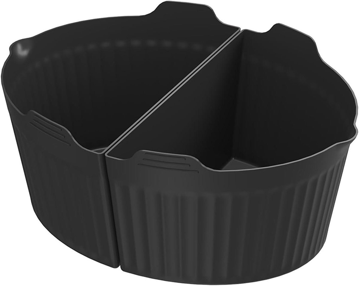 Slowcooker Voering - Siliconen Bakvorm - Twee Maaltijden Maken - Herbruikbaar en Lekvrij - 6-8 Liter - Zwart
