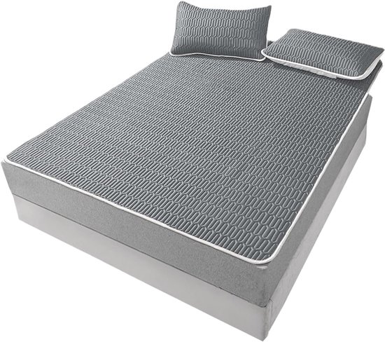 Zomer Koele Bedmat - Slaapmat Koelkussen - Verkoeling Tijdens Slapen - Dubbellaags Ademend - 180x200 cm - Grijs — afbeelding 5