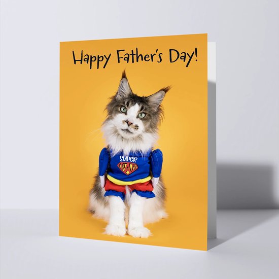 CAT'CHY Cards - wenskaart - vaderdag - kat