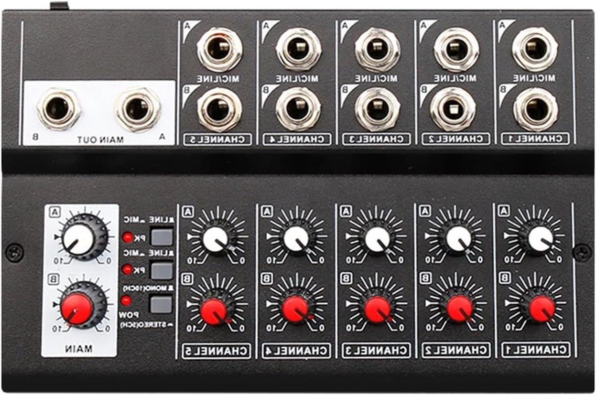 Digitale Audiomixer - Mengpaneel - Live Uitzending - 10 Kanaals - Compact Formaats - Metaal