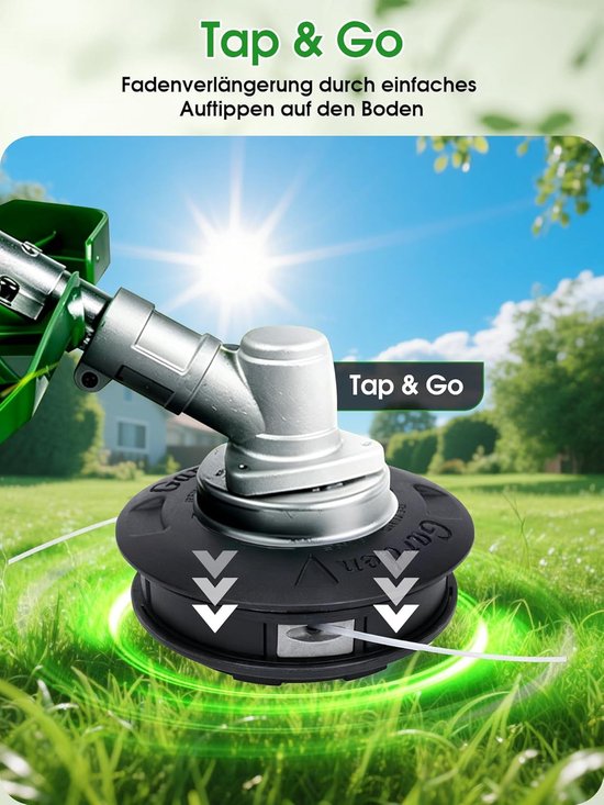 Draadkop Bosmaaier - Maaimachine Kop - Gazon Onderhoud - Load & Go Systeem - 130 mm Snijbreedte - Grijs — afbeelding 5