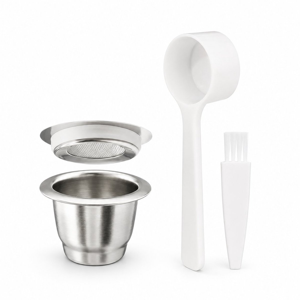 My Green Deal – RVS Herbruikbare Koffiecup – Hervulbare Espresso Capsule (Ø 3,7 × 2,4 cm) – Duurzaam & Plasticvrij