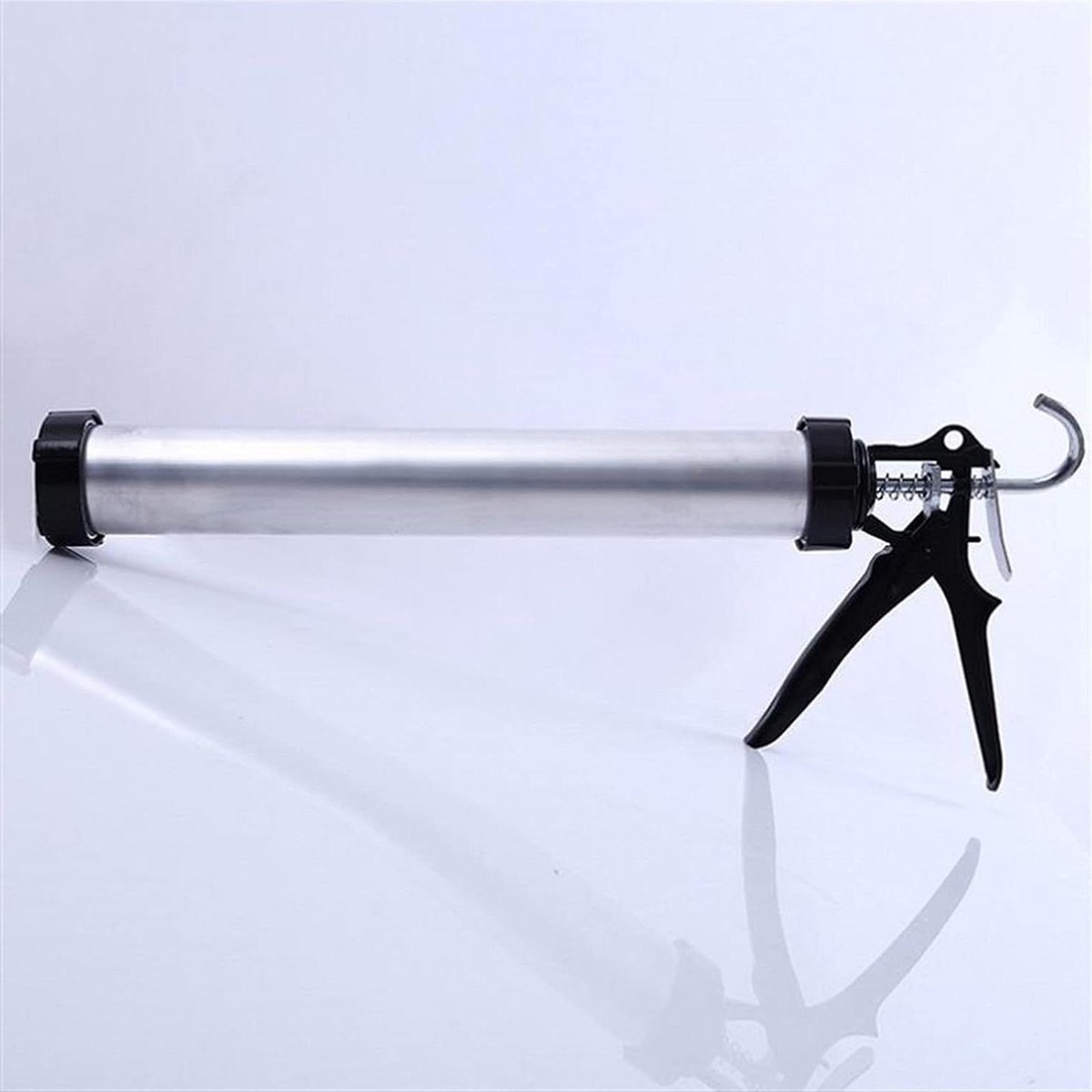 Kitspuit Aluminium - Kitpistool Handmatig - Afwerking Klussen - Soepele Duwstang - Standaard Formaat - Grijs