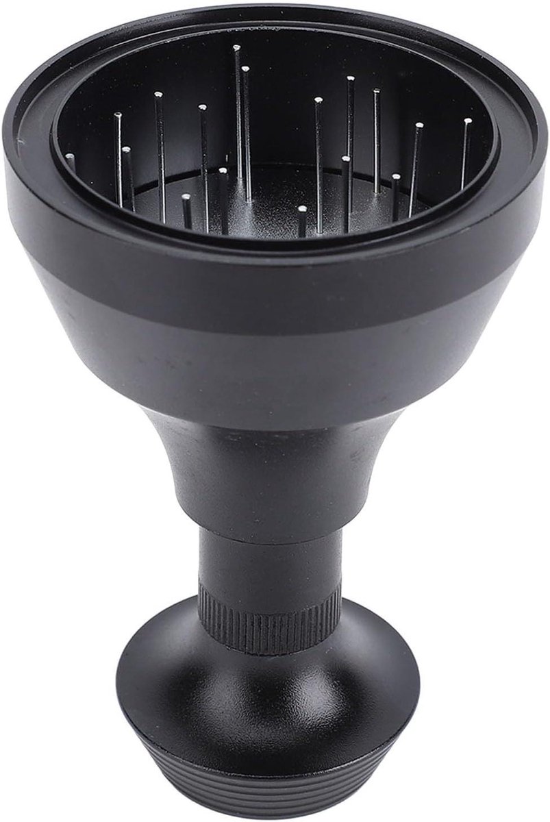 Koffie Distributie Tool Espresso Roerder Koffie Klonten Breken Antislip Handvat 53MM Zilver