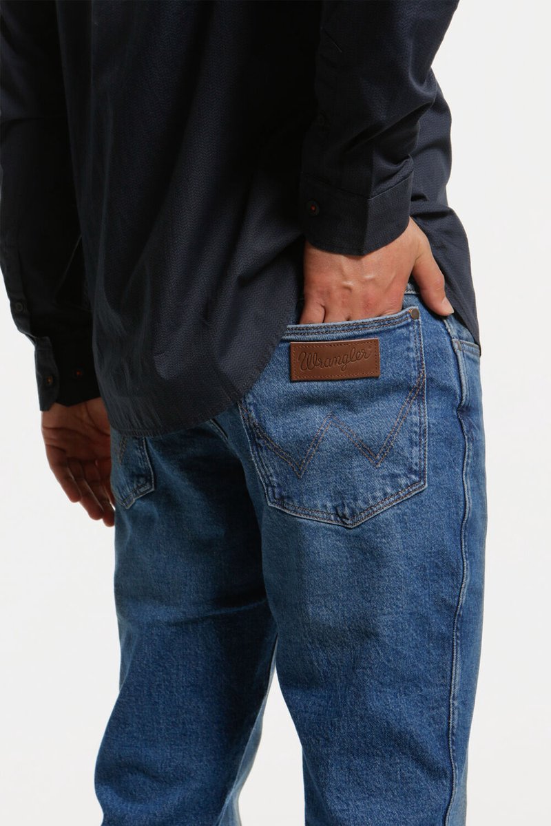 Wrangler River Heren Tapered Fit Jeans W29 X L32 Blauw