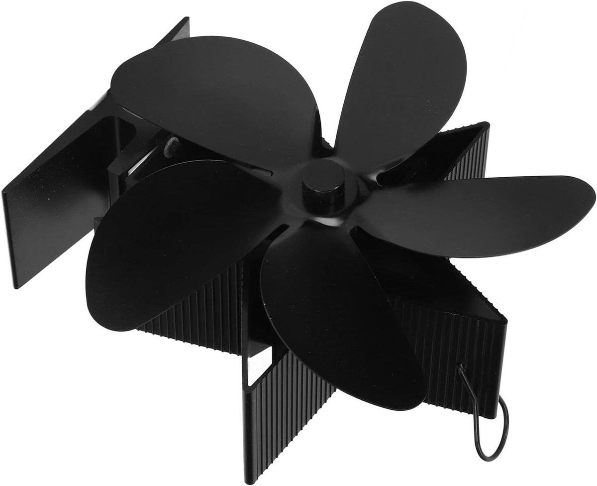Haard Ventilator - Warmte Ventilator - Warmte Verspreiden - Zelfaangedreven - 80-250℃ - Zwart