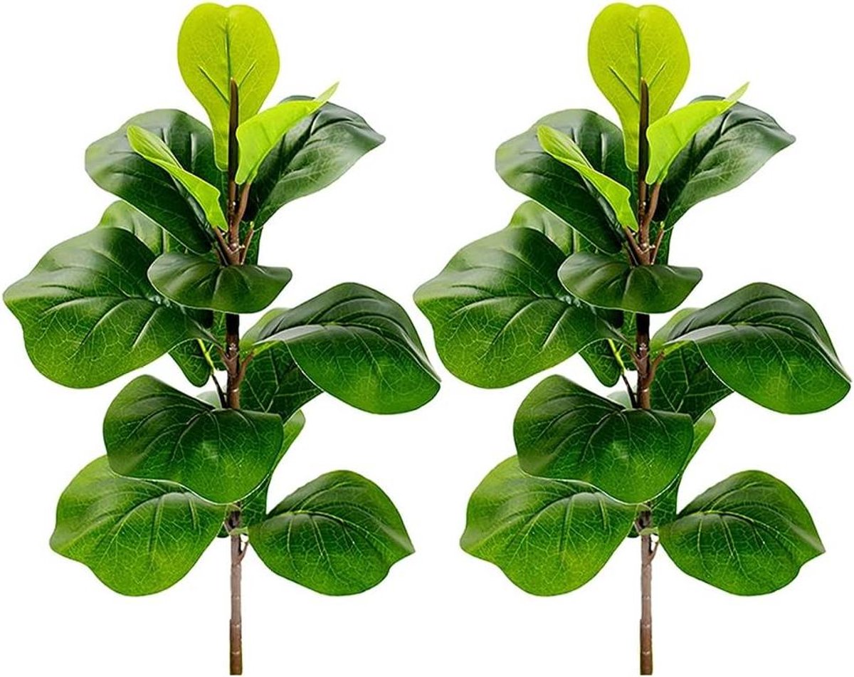 Kunstplant Vijgenboom - Faux Ficus - Buiten Decoratie - UV Bestendig - 70 cm Hoog - Groen