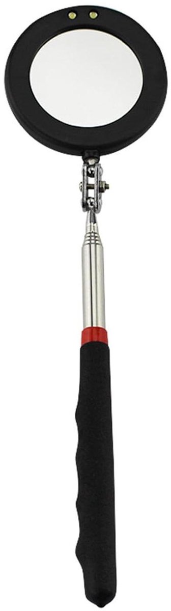 Inspectiespiegel LED - Verstelbare Spiegel - Moeilijke plekken zien - Telescopische steel - 275 cm - Zilver