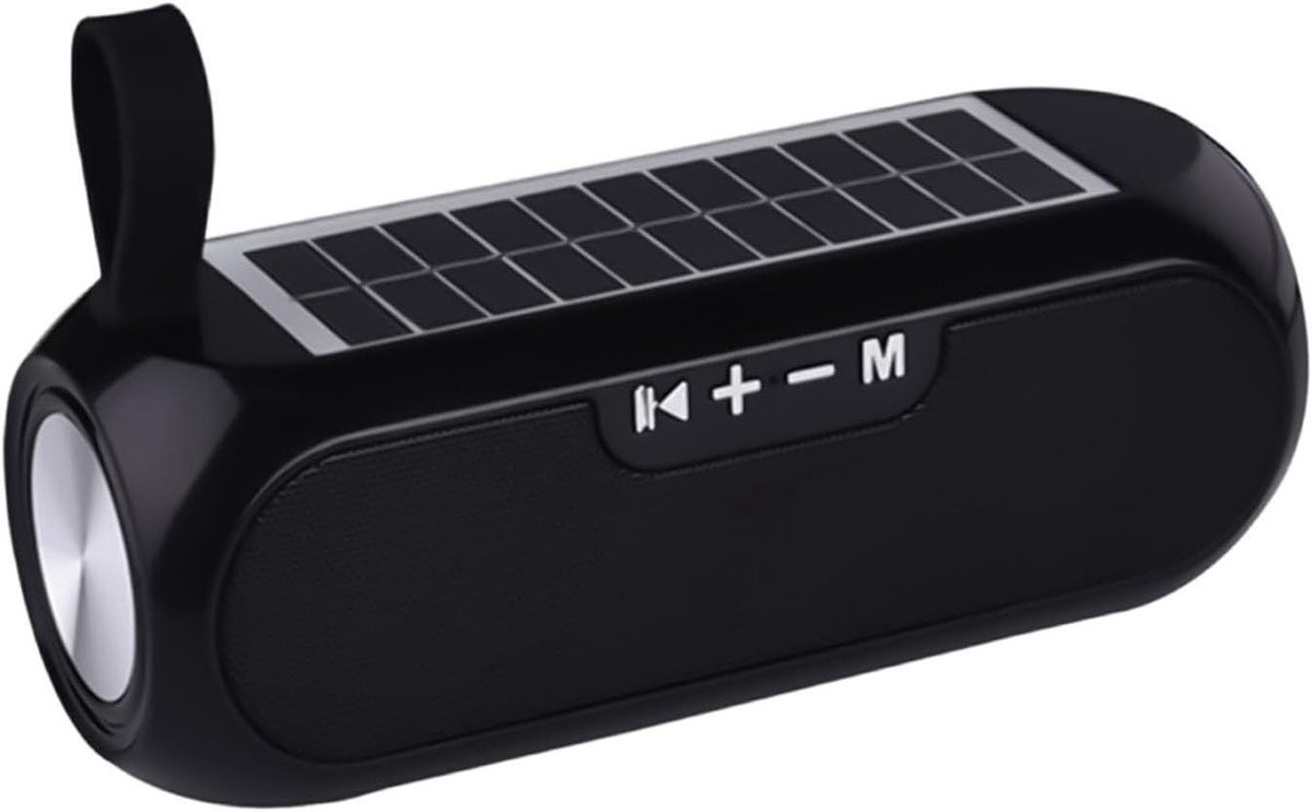 Buitenluidspreker - Zonne-energie speaker - Muziek afspelen - Stereogeluid - 19x7x7cm - Zwart