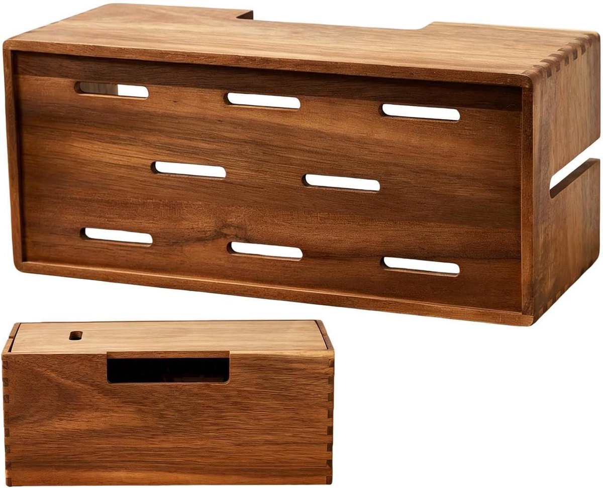 Snoeropbergbox - Verborgen stekkerbehuizing, decoratieve draadverbergkast; elektronische accessoireorganisator; massief materiaal omhulsel | Veiligheidsschild voor hotel- en boerderijschool