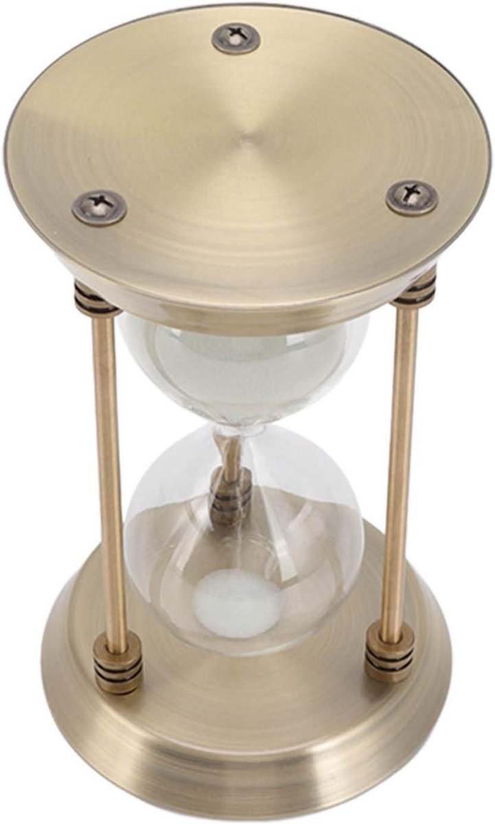 Zandloper Timer - Decoratief Zanduurwerk - Tijd Meten - Symbolische Betekenis - 22 x 15 cm - Zwart