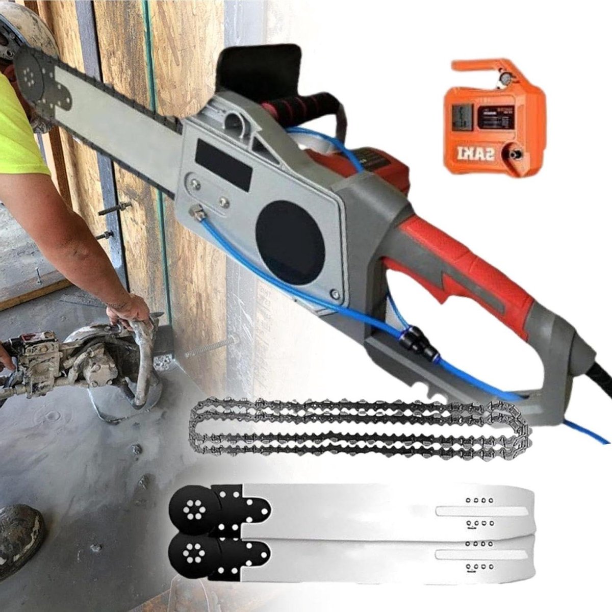 Elektrische beton kettingzaag betonnen muurzaag, diepe snede voor dik gewapend beton, professioneel bouwgereedschap, 35cm / 48cm 350