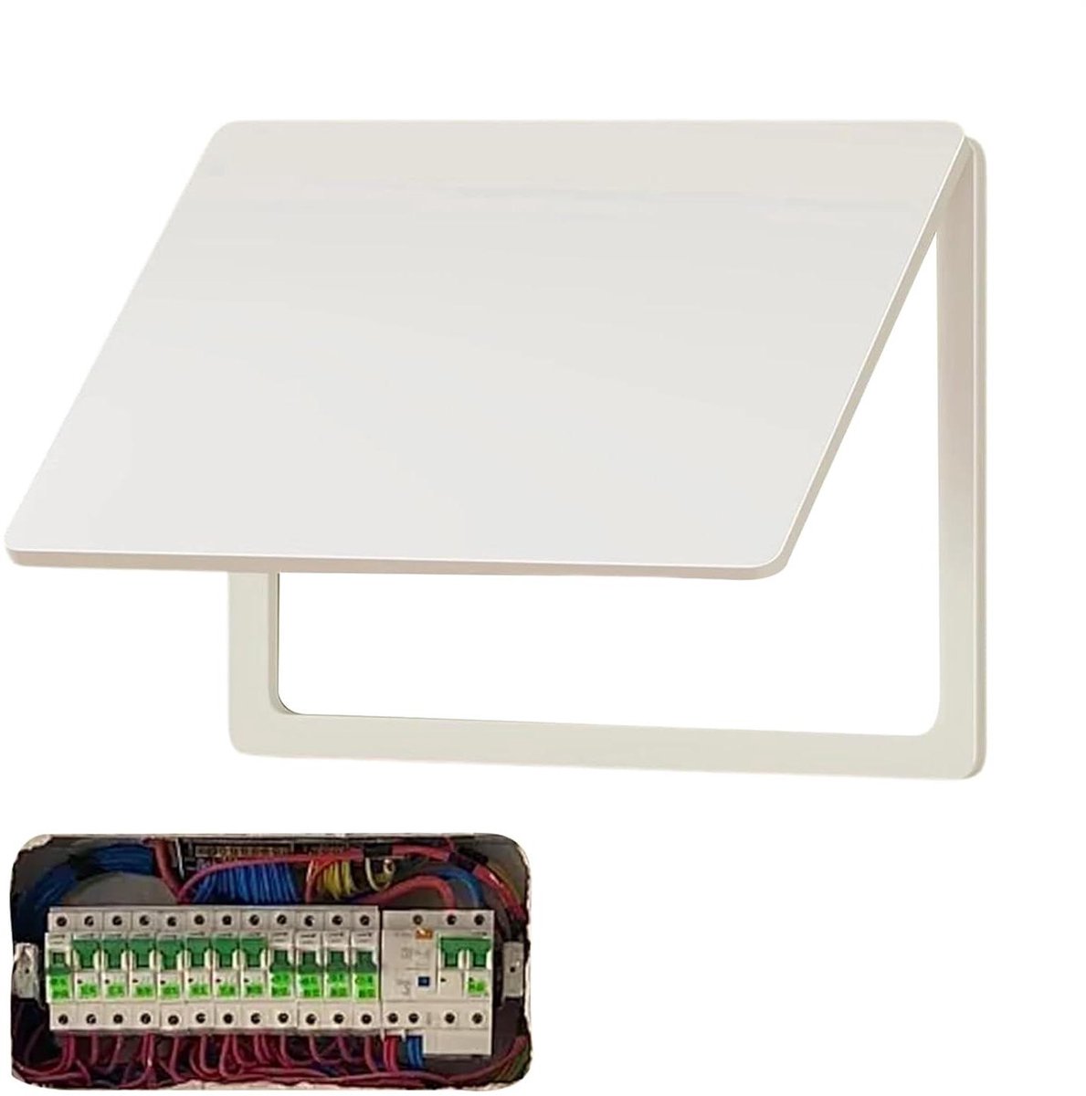 Groepenkast Afdekking - Paneel Decoratie - Huis Organisatie - Montage Zonder Boren - 30 x 25 cm - Wit