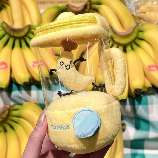 Pluche Speelgoed - Zacht Figuur - Decoratie en Knuffelen - Fruit Blender Vorm - 16 cm - Geel — afbeelding 2