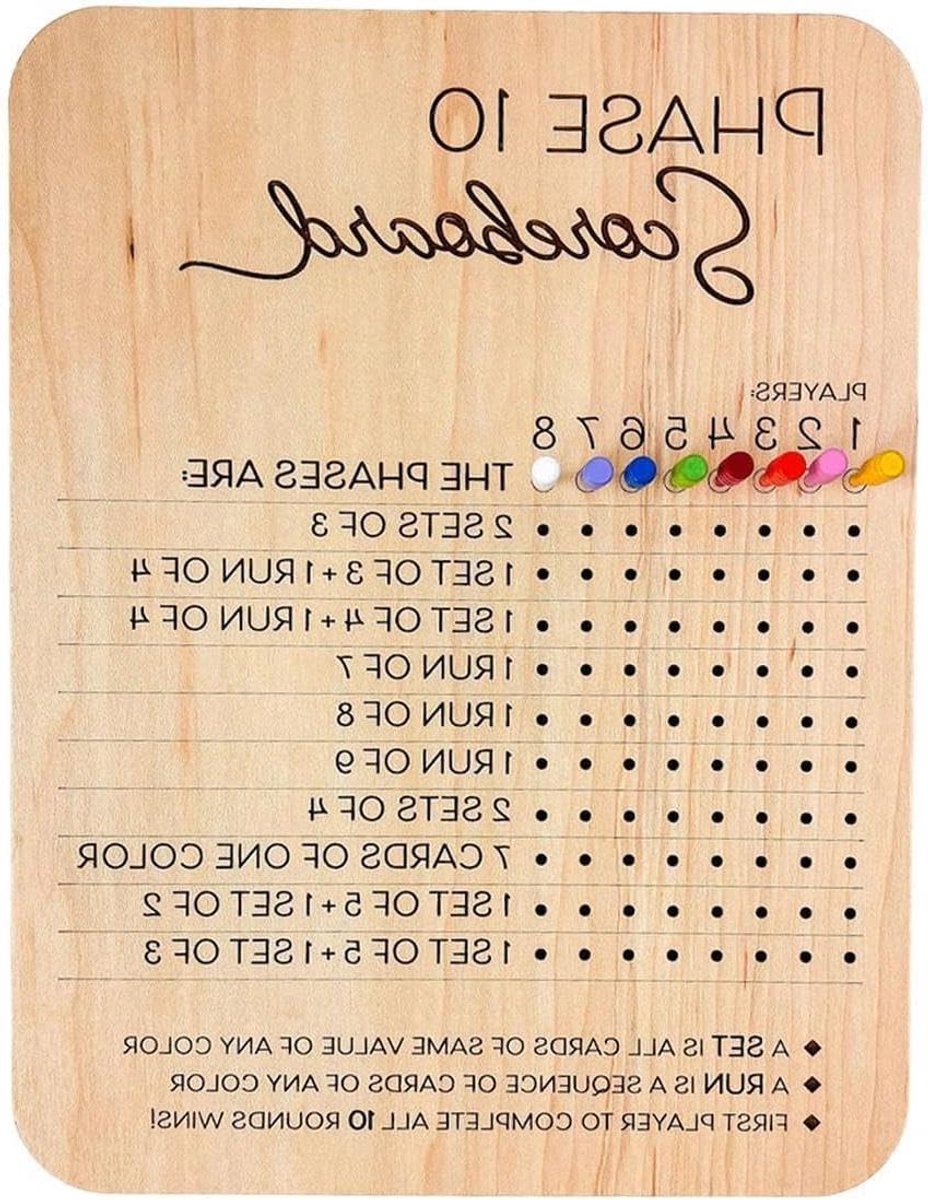 Klassiek Tafelspel Scorebord - Houten Scorehouder - Gezellige Spelavonden - Duurzaam Houtmateriaal - 28 x 22 cm - Houtkleur