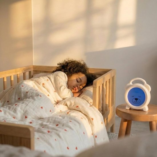 Slaaptrainer Beer - Nachtlampje Kinderen - Kind Leren Slapen - Draadloos en Compact - 7 Dagen Batterij - Wit — afbeelding 2