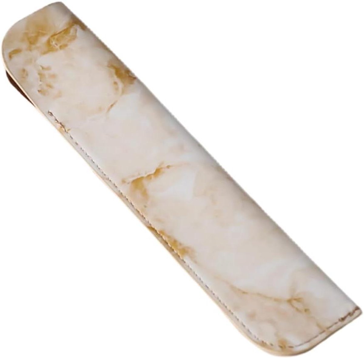 Pennenetui Vulpen Etui - Penhouder Leer - Pennen Beschermen - Fijne Stiksels - 16 cm x 3.6 cm - Geel
